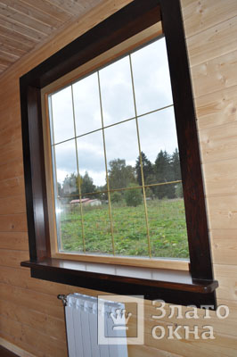 Деревянные окна для дачи из лиственницы